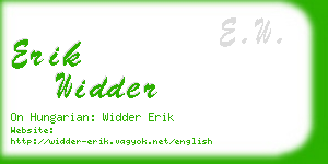 erik widder business card